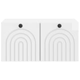 Wall-Mounted TV Cabinet High Gloss White 59.5 x 41 x 30 cm 898169