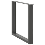 Dining Table Legs U-Shaped 2 pcs Anthracite 80x cm Steel 4013190