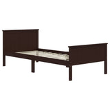 Bed Frame without Mattress Dark Brown Solid Wood Pine 100x200 cm 322196