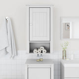 Bathroom Wall Cabinet BERG White 40x27x71.5 cm Solid Wood Pine 358548