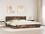 Bed Frame Smoked Oak Engineer Wood 3412571