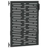 Garden Gate with Lock Black 85 x 150 cm Powder-coated steel 42015876