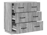 Drawer Cabinet Grey Sonoma 66 x 34.5 x 87 cm Engineered Wood 895301