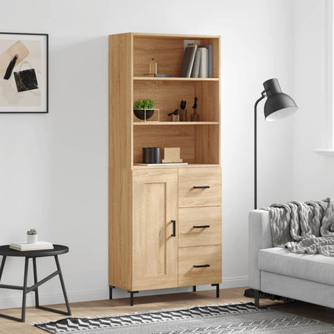 Highboard Sonoma Oak 69.5x34x180 cm Engineered Wood 3190024