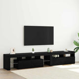 TV Cabinet 2 pcs Black Oak 230 x 36.5 x 40 cm Engineered Wood 3332526