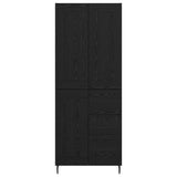 Highboard 2 pcs Black Oak 69.5 x 34 x 180 cm Engineered Wood 3416282