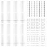 Embedded Fence Post 44 pcs Silver 200 cm Powder-Coated Steel 3335963
