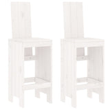 3 Piece Garden Bar Set White Solid Wood Pine 3157764
