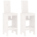 3 Piece Garden Bar Set White Solid Wood Pine 3157764