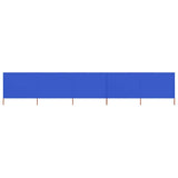 5-panel Wind Screen Fabric 600x80 cm Azure Blue 47159