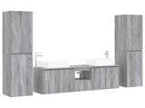 Bathroom Furniture Set 5 pcs Grey Sonoma 33 x 34.5 x 160 cm 3406039
