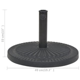 Parasol Base Resin Round Black 14 kg 43657