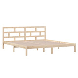3101198 Bed Frame without Mattress Solid Wood 140x190 cm