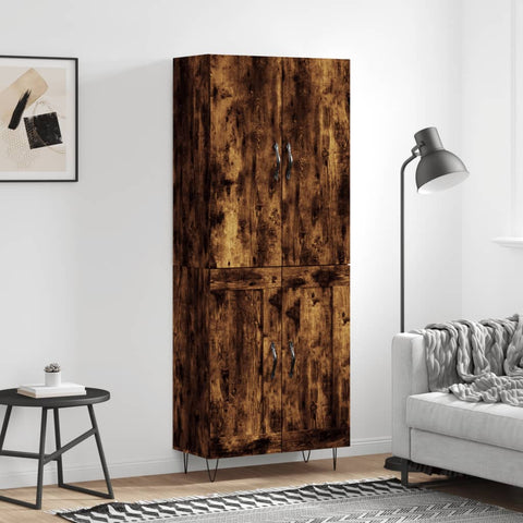 Highboard Smoked Oak 69.5x34x180 cm Engineered Wood 3198078