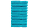 Premium Hand Towels SOLUND 10 pcs Turquoise 50x100 cm 600 gsm 137451