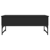 Coffee Table Black 100x50x40 cm Engineered Wood and Metal 845376