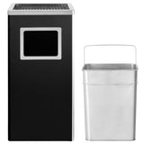Ashtray Dustbin Hotel 45 L Steel Black 51093