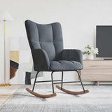 Rocking Chair Dark Grey 78 x 61 x 98 cm Velvet 42022451