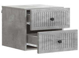 Wall-Mounted Bedside Cabinet Concrete Grey 33 x 34.5 x 40 cm 897961