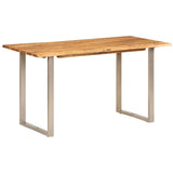 ZNTS Dining Table 140x70x76 cm Solid Acacia Wood 286478