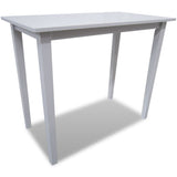 ZNTS Wooden Bar Table White 241701