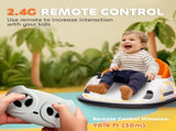 360&deg Rotation Kids Bumper Car, 12V Waltzer Car with Remote Control, Dual Joysticks, Music Lights, T3398P348435