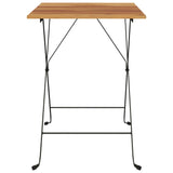 Folding Bistro Table 55x54x71 cm Solid Wood Teak and Steel 319978