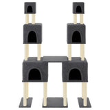 Cat Tree with Sisal Scratching Posts Dark Grey 199 cm 172081