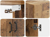 Wall-Mounted Cabinet Old Wood 66 x 34.5 x 90 cm Engineered Wood 898573