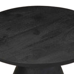 ZNTS Side Table Black Ø50x40 cm Solid Wood Mango 4017535