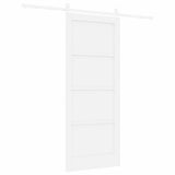 Sliding Door White 83 x 202 cm Solid Pine Wood 3333253