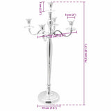 Candle Holder Silver 32 x 32 x 79.5 cm Aluminium 42000156