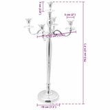 Candle Holder Silver 32 x 32 x 79.5 cm Aluminium 42000156