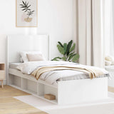 Bed Frame with Storage and Headboard White 75 x 190 cm 3413909
