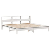 Bed Frame without Mattress White 180x200 cm Super King Solid Wood Pine 3309729
