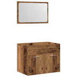 2 Piece Bathroom Furniture Set Old Wood Engineered Wood 862039