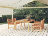 Garden Dining Set Teak Fine sanded teak hardwood Medium Durable 3157166