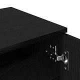 Shoe Cabinet Black Oak 29.5 x 35 x 101 cm Engineered Wood 862101