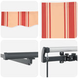 Retractable Awning Manual Yellow and orange 350 x 250 cm Fabric 3330254