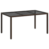 Garden Table Brown 150 x 90 x 75 cm Poly Rattan 362539