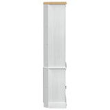 Highboard White 74 x 38 x 170 cm Solid Pine Wood 42024950