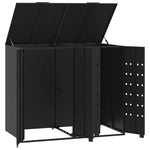 Wheelie Bin Storage for 2 Bins Black 138x79x117 cm Steel 3279977