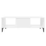 ZNTS Coffee Table White 103.5x60x35 cm Engineered Wood 806022