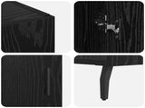 Sideboard Black Oak 90 x 34 x 80 cm Engineered Wood 879588