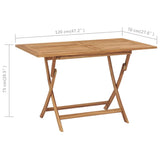 Garden Dining Set Warm brown Solid Teak Wood Medium Foldable 3059602