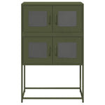 ZNTS Highboard Olive Green 68x39x107 cm Steel 853348