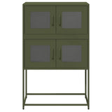 ZNTS Highboard Olive Green 68x39x107 cm Steel 853348