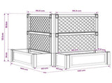 Big Planter with Trellis 2 pcs Anthracite 143 x 143 x 133.5 cm 42041727