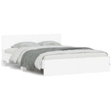 Bed Frame White Engineered wood 140x200 cm Durable Bed Frame 3207483