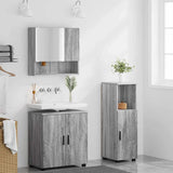 Bathroom Furniture Set Wall-mounted with Door 3 pcs Grey Sonoma 3392949